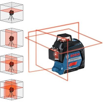 Bosch Professional Laser Level GLL 3-80 , Red laser, Interior, Working Range, up to 30M, 4 x AA Battery