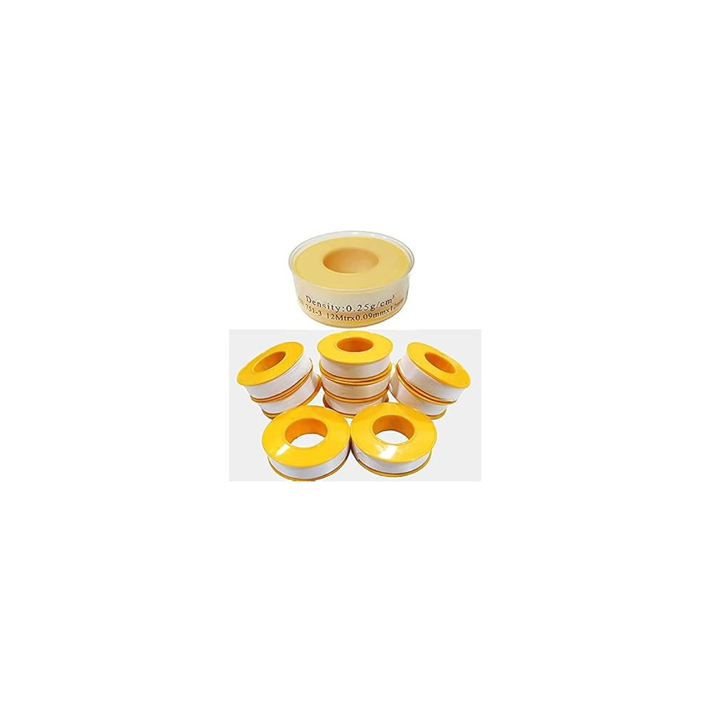 Abbasali Thread Sealing Teflon Tape EN 751-3, 0.9mmx12mm, Pack of 10