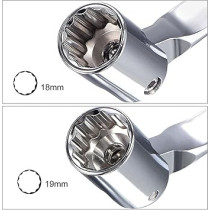 Abbasali Double Sided Flexible Spanner, 17x19