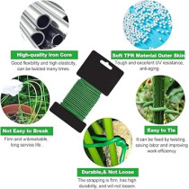 Abbas Ali 3mm x 5mm Garden Soft Plastic Wire Bind Wire for Plant Binding, Plastic Twist Ties, Garden