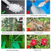 Abbas Ali 3mm x 5mm Garden Soft Plastic Wire Bind Wire for Plant Binding, Plastic Twist Ties, Garden