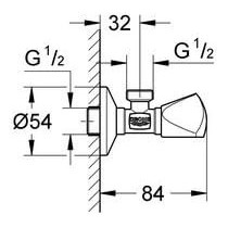 Grohe Bathroom Fixtures, Angle Valve, 22940000