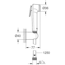 Grohe Tempesta-F Trigger Spray 30 Wall Holder Set, Chrome, 27812IL1