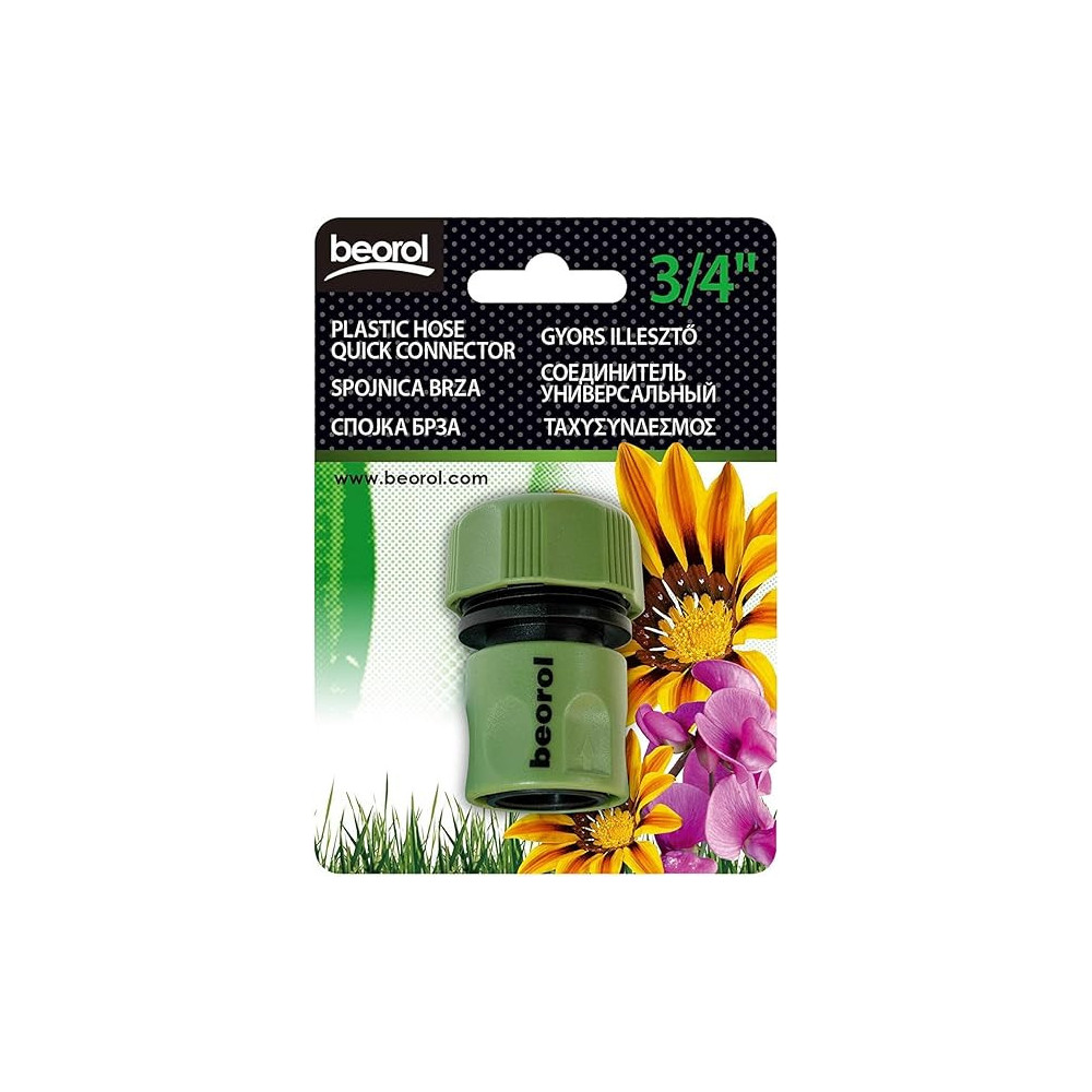 Beorol Garden Hose Quick Connector, 3/4 Inch