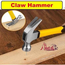 Abbas Ali Claw Hammer Carpenter Hammer Tool, Forged Heat-Treated Fine Grain Steel, 24oz