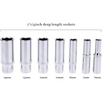 53pcs 1/4-Inch Car Repair Tool Ratchet Wrench Drive Socket Set