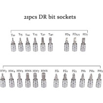 53pcs 1/4-Inch Car Repair Tool Ratchet Wrench Drive Socket Set