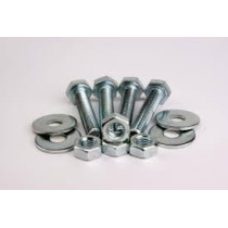 Abbas Ali GI Bolt with Nut and Washer, Pack of 20pcs, 10 x 25mm