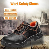 Abbas Ali Steel Toe Lightweight Safety Shoes for Men, Slip Resistant, Comfortable and Antistatic, Size 38 EU