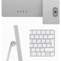 Apple 2023 iMac 24 inch, M3 chip 256 GB with 8-core CPU and 8-core GPU, 8 GB RAM, English Keyboard, Silver, MQR93