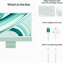Apple 2023 iMac 24 inch M3 chip 256 GB with 8core CPU and core 8GPU, 8GB RAM, English Keyboard, Green, MQRA3 1 Year Warranty 