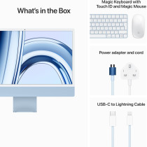 Apple 2023 iMac 24 inch M3 chip 256 GB with 8-core CPU and 8-core GPU, 8GB RAM, English Keyboard, Blue, MQRC3