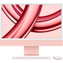 Apple 2023 iMac 24 inch, M3 Chip 256 GB with 8-core CPU and 8-core GPU, 8 GB RAM, English Keyboard, Pink, MQRD3