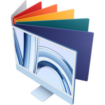 Apple 2023 iMac 24 inch M3 chip 256 GB with 8core CPU and core 10GPU, 8GB RAM, English Keyboard, Silver, MQRJ3 1 Year Warranty