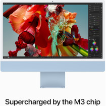 Apple 2023 iMac 24 inch M3 chip 512 GB with 8core CPU and core 10GPU, 8GB RAM, English Keyboard, Blue, MQRR3 1 Year Warranty