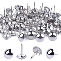 Abbas Ali 100 Pieces Upholstery Tacks Furniture Nails Pins, 7/16 Inch, Silver