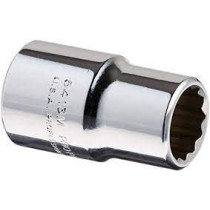 Abbas Ali Short Chrome Socket 1/2 Inch, 12PT, 13mm