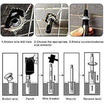 Abbas Ali Steel Damaged Screw Extractor Drill Bit Guide Set, 8 Pieces, Broken Bolt Remover, Easy Stripped