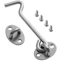 Abbas Ali Door Gate Hook and Eye Bolt Latch, Heavy Duty Window Sash Catch Lock/Cabin Hook Eye Latch Gate Door Swivel Window