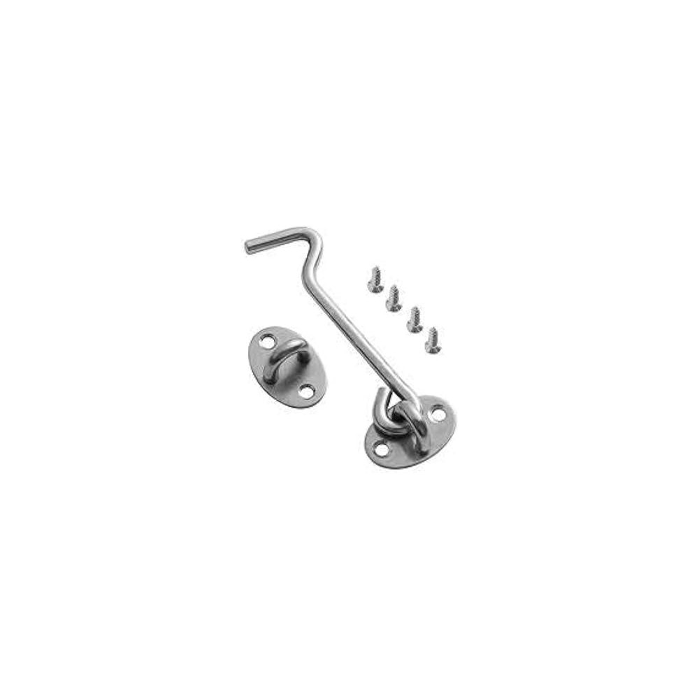 Abbas Ali Door Gate Hook and Eye Bolt Latch, Heavy Duty Window Sash Catch Lock/Cabin Hook Eye Latch Gate Door Swivel Window