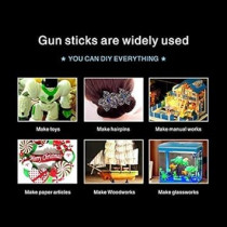 Abbas Ali Heavy Duty Glue Gun With Glue Stick, Blue, HL-8-60W, Glue Stick 30 Pcs