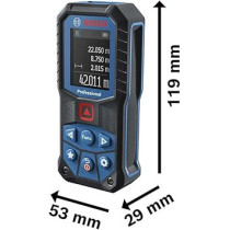 Bosch Professional Laser Measure GLM 50-22, Laser Measuring for Rough Job Sites up to 50m Range, Model 0601072S00 with 1-Year Warranty