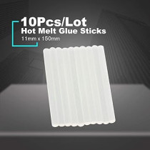 Poppyae 10Pcs Lot 11mm x 150mm Hot Melt Glue Sticks, Electric Glue Gun Craft, Album Repair Tools for DIY, Manual Toy Repair