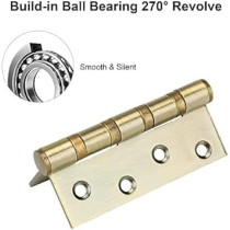 Abbas Ali 4 x 3 x 3mm Door Hinges, Heavy Duty Pack of 2pcs With GP Finish