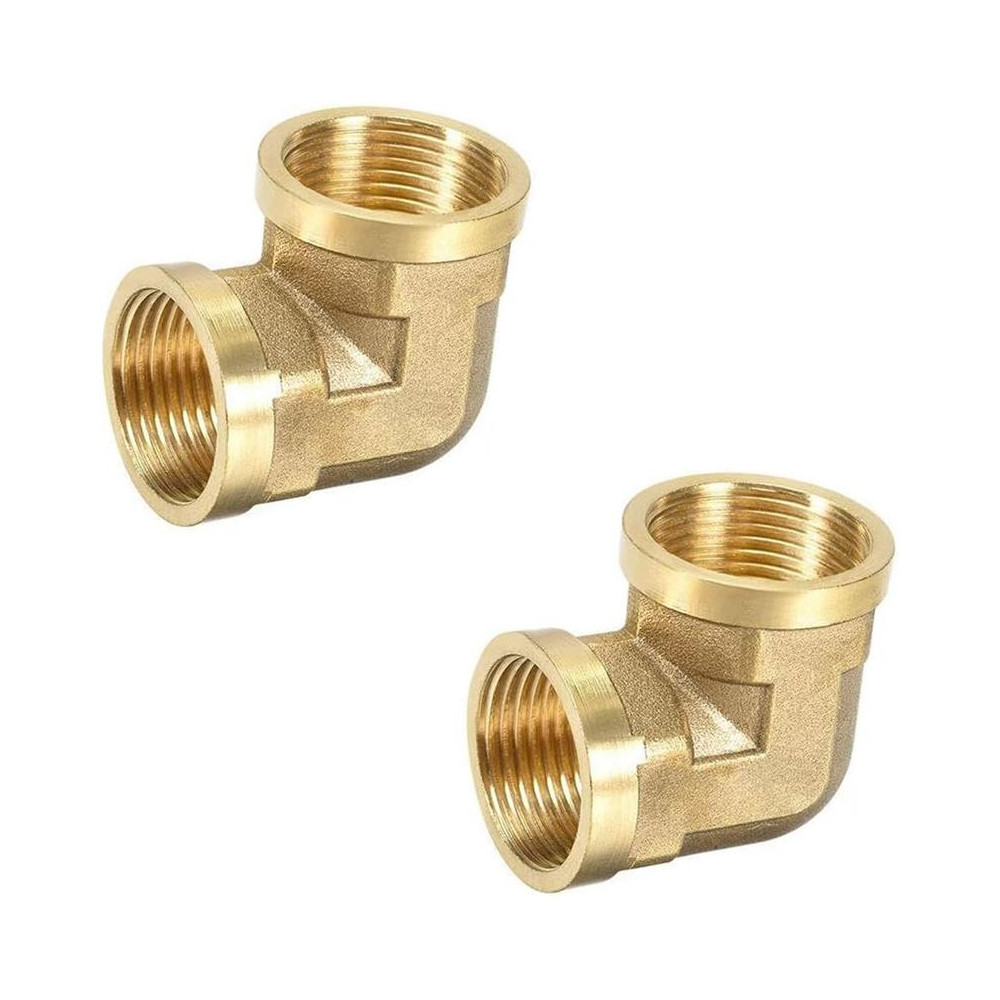 Abbas Ali 2pcs Set Brass Multi-Purpose Hose Fittings with BSP Thread for Plumbing, Gas, Hot Water Pipe Connector, Female Endcap, 1/4 Inch