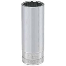 Abbas Ali Deep Chrome Socket 1/2 Inch 12PT, 21mm
