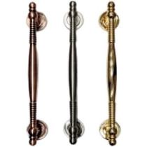 Abbas Ali Modern and Stylish Wooden and Glass Door Handles, Set of 2 Pieces, Model Pull Handle 3004, 12 Inch, Rose Gold