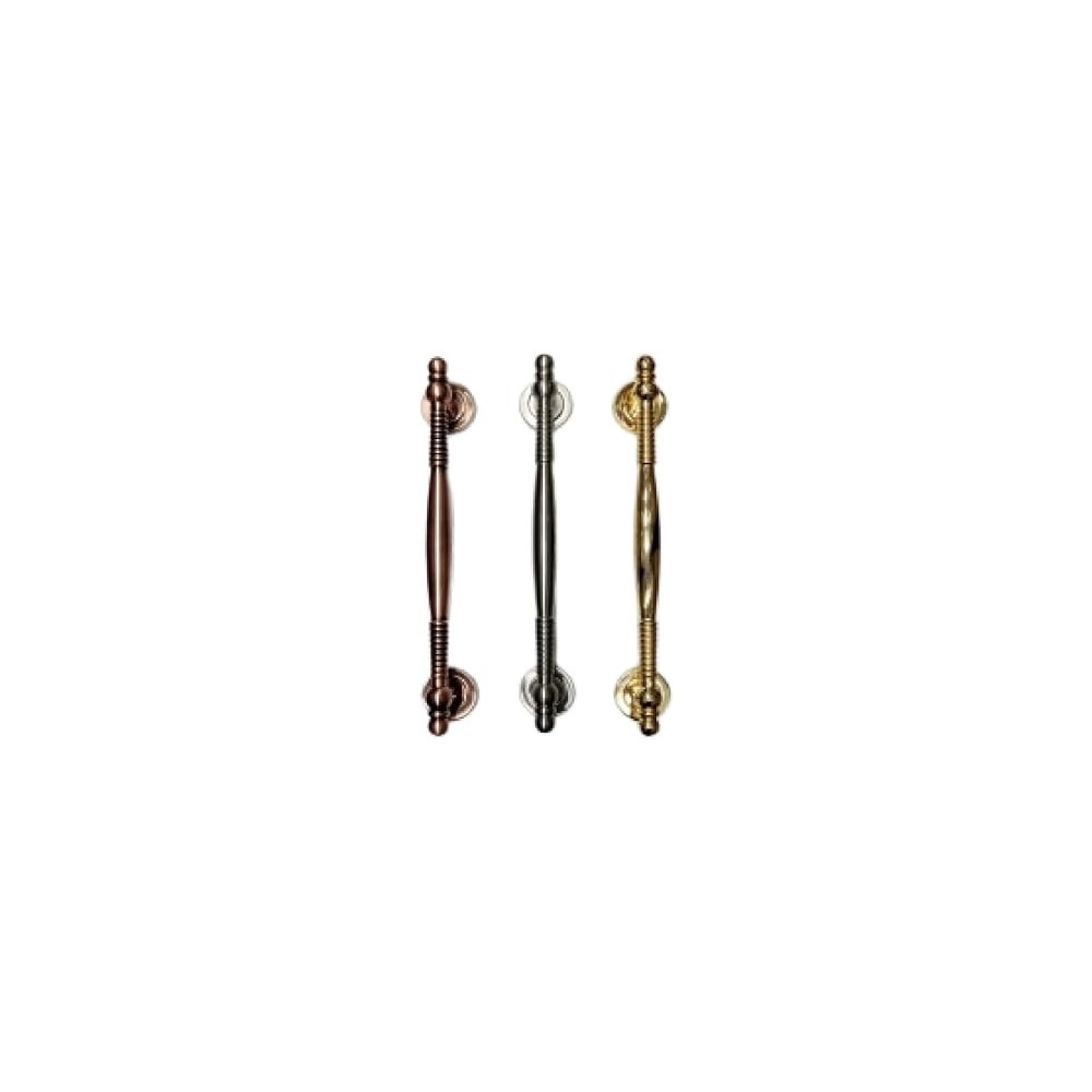 Abbas Ali Modern and Stylish Wooden and Glass Door Handles, Set of 2 Pieces, Model Pull Handle 3004, 12 Inch, Rose Gold