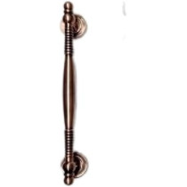 Abbas Ali Modern and Stylish Wooden and Glass Door Handles, Set of 2 Pieces, Model Pull Handle 3004, 12 Inch, Rose Gold