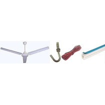 Abbas Ali Ceiling Fan 56 Inch with Fan Hook, 90cm 16x16 Trunking 3pcs And 4m R&B Cable