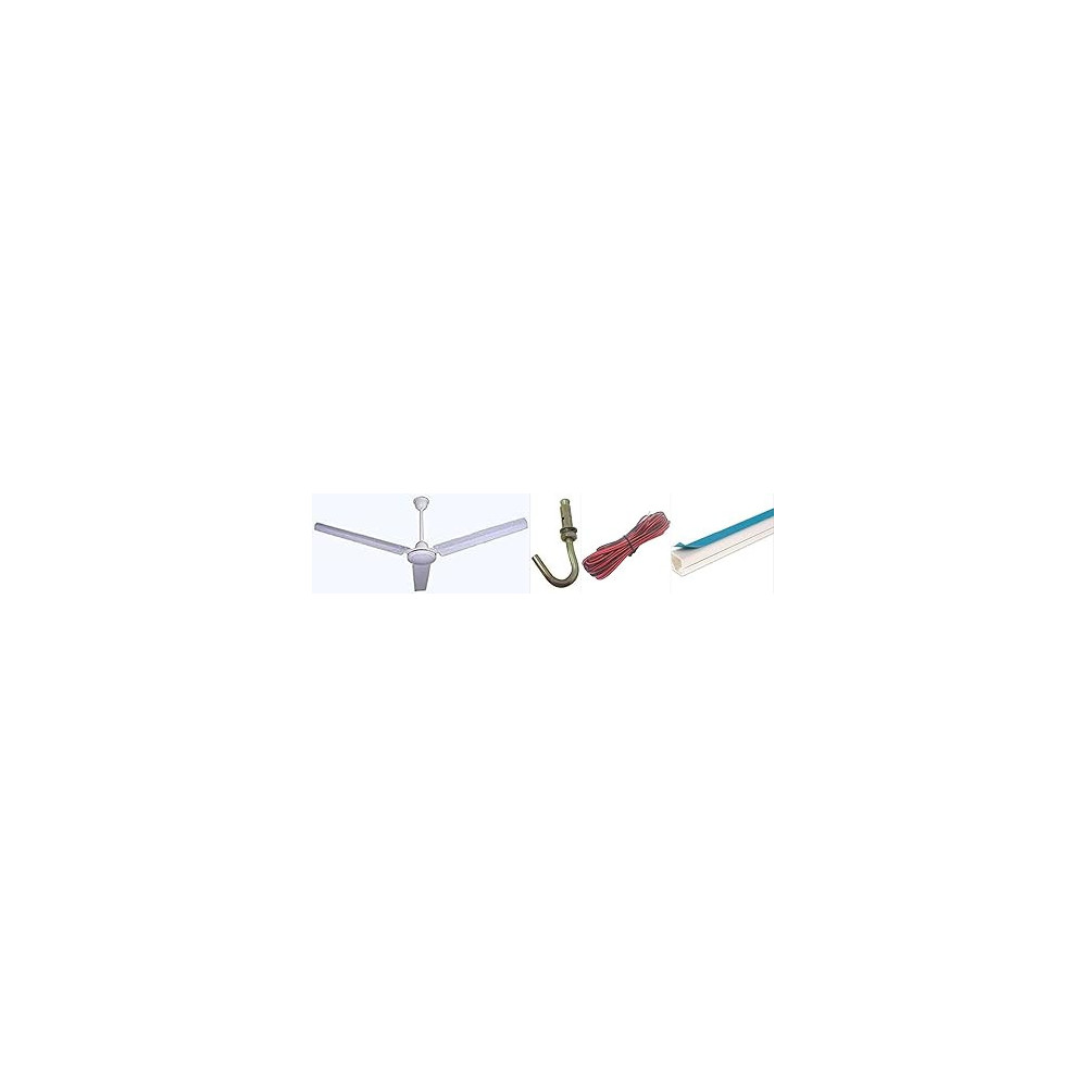 Abbas Ali Ceiling Fan 56 Inch with Fan Hook, 90cm 16x16 Trunking 3pcs And 4m R&B Cable