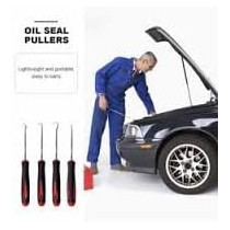 Abbas Ali 4 Piece Precision Automotive Hook Set, Car Auto Oil Seal, O-Ring Seal Gasket, Mini Precision Hooks Puller Remover