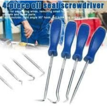 Abbas Ali 4 Piece Precision Automotive Hook Set, Car Auto Oil Seal, O-Ring Seal Gasket, Mini Precision Hooks Puller Remover