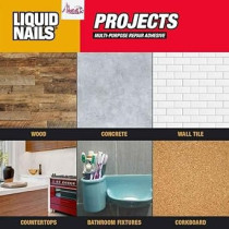 Abbas Ali Bossil BS-2700 Liquid Nails Construction Adhesive Glue, Ideal for Bonding Wood And PVC Skirting Boards, Metal, Concrete, Fibrous Cement Sheet And Floor Panels, Brown 350g, 12 Pack