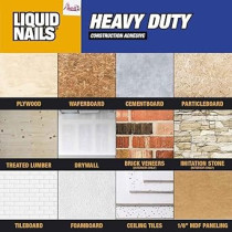 Abbas Ali Bossil BS-2700 Liquid Nails Construction Adhesive Glue, Ideal for Bonding Wood And PVC Skirting Boards, Metal, Concrete, Fibrous Cement Sheet And Floor Panels, Brown 350g, 12 Pack