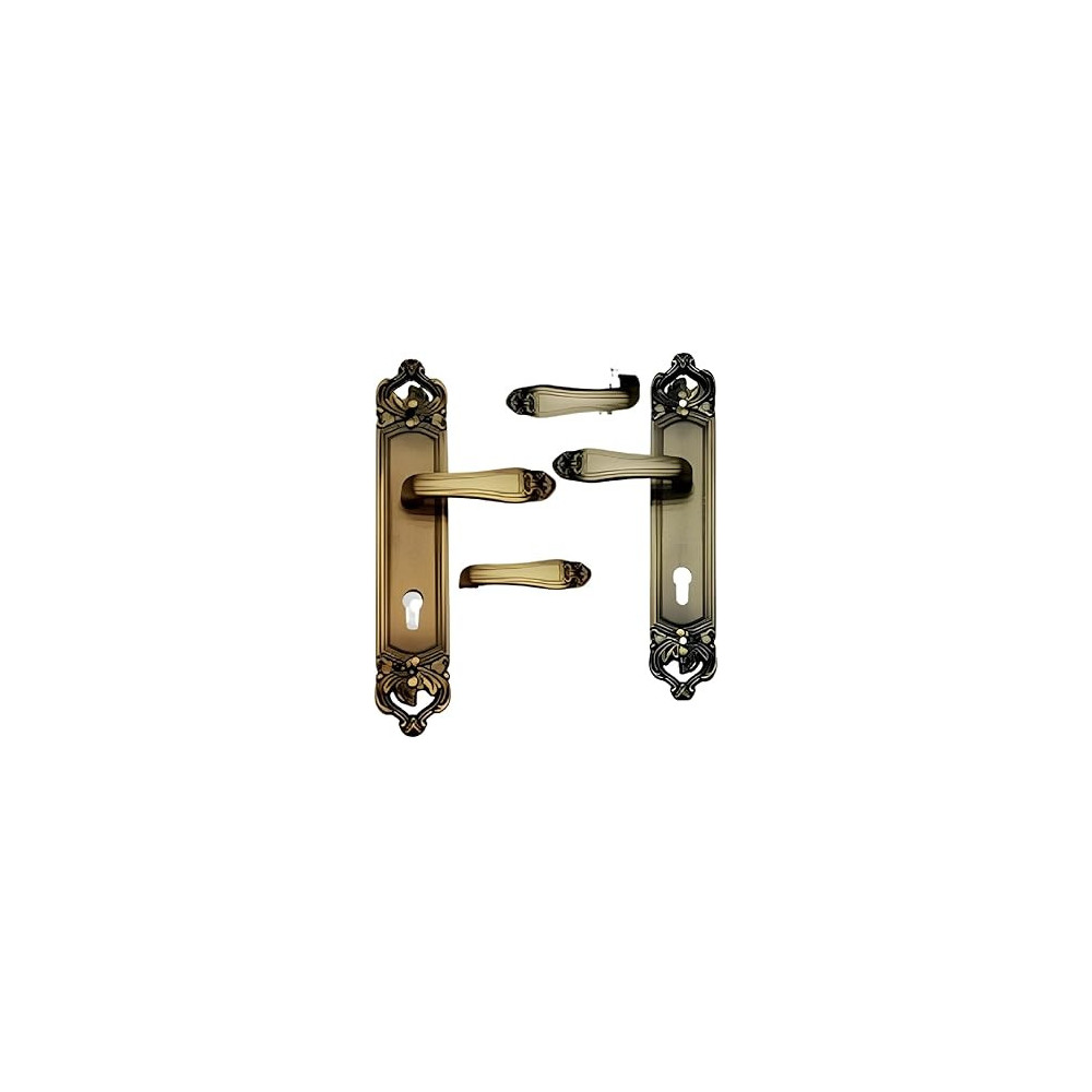 Abbas Ali Wooden Door Lock and Handle for Entrance and Interior Doors, Model: KCO5L-921, Gold