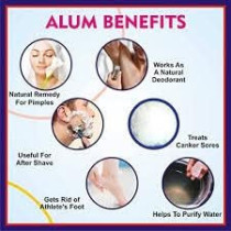 Abbas Ali Alum Stone, Fitkari, A Natural Aftershave with Antiseptic Properties, 500g