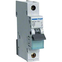 Hager Miniature Circuit Breaker, MCB, 1Pole 32A 6kA MCN132, France