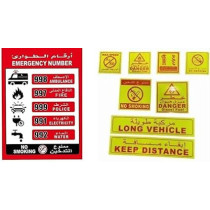 Abbas Ali Adhesive Warning Stickers for All Types of Vehicles , Pack of 3, Speed 80