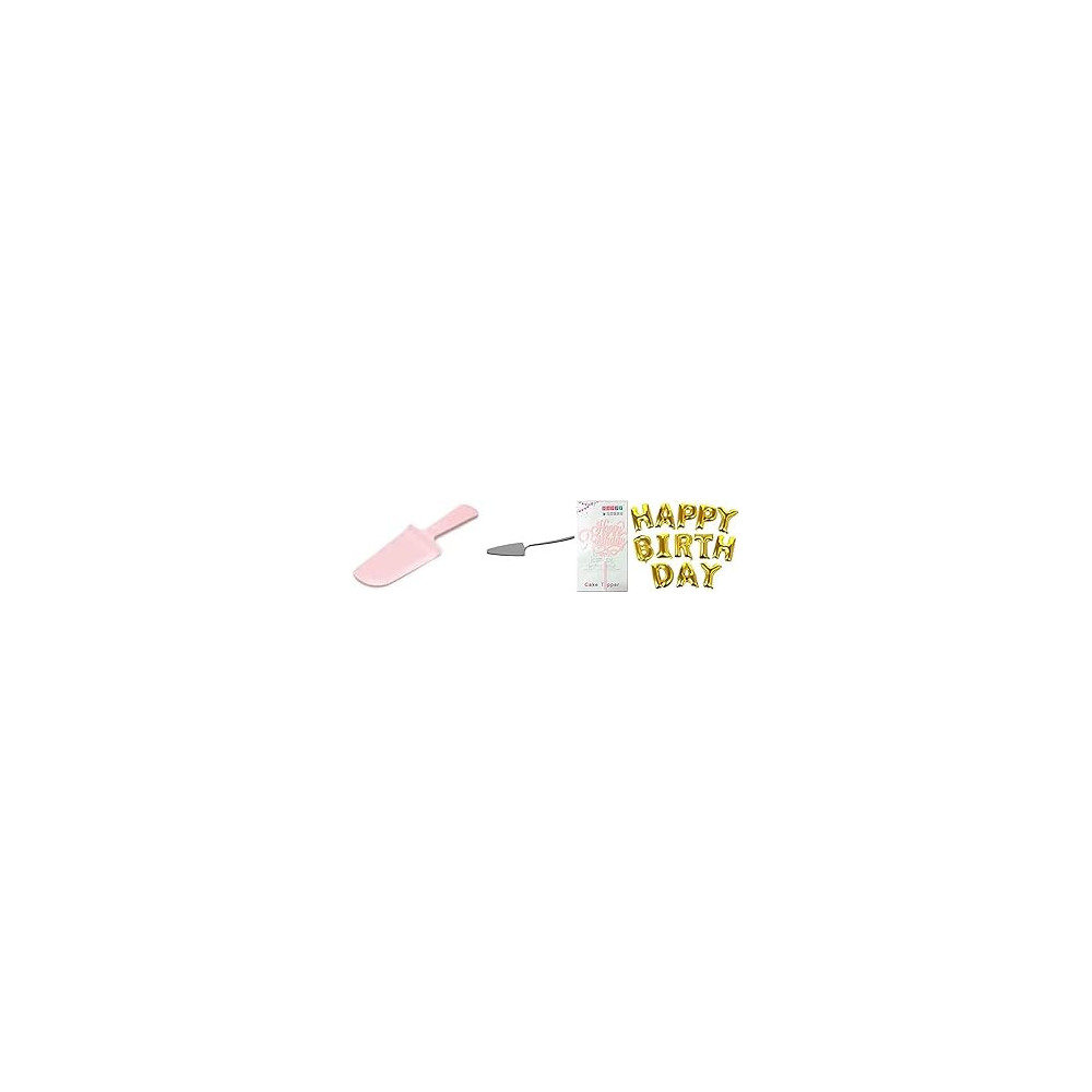 Abbas Ali Party Decoration Kit And Cutting Tool , Includes Happy Birthday Balloon, Cake Cutting Knife, Cake Server, and Cake Topper