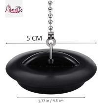 Abbas Ali 2 Pcs 1.1/2 Inch Tub Stopper , Bathroom Sink Drain Plug Silicone Bathtub Drain Stopper with Chains for Kitchen, Bathtub, and Bathroom Sink Drains