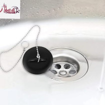 Abbas Ali 2 Pcs 1.1/2 Inch Tub Stopper , Bathroom Sink Drain Plug Silicone Bathtub Drain Stopper with Chains for Kitchen, Bathtub, and Bathroom Sink Drains