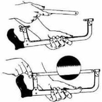 Abbas Ali Hacksaw Frame with Blades for Cutting Aluminium, Steel, Plastic, Hacksaw Frame with 10 Spare Blades