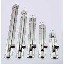 Generic 4 Inch Stainless Steel Tower Bolt Chrome Finish, Door Security Latch Lock Tower Bolt for Home, Bathroom, Kitchen, Office, Pack of 4