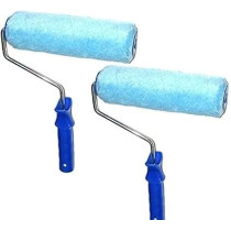 Abbas Ali Painting and Texture Roller and Brush 9 Inch Replacement Roller Covers of Plastic Emulsion for Home Decoration Wall Paint and Texture, Pack of 2