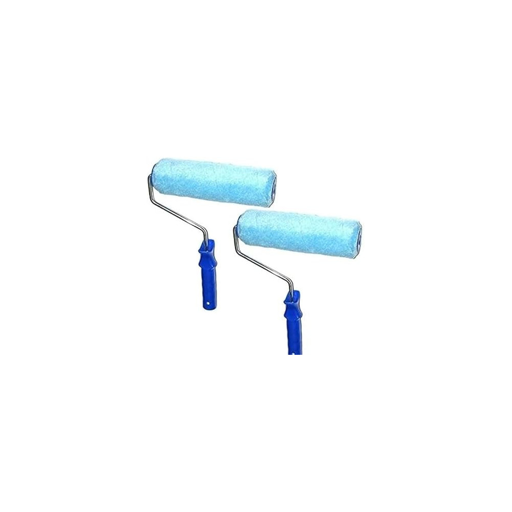 Abbas Ali Painting and Texture Roller and Brush 9 Inch Replacement Roller Covers of Plastic Emulsion for Home Decoration Wall Paint and Texture, Pack of 2